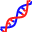 An icon depicting a caroonish DNA strand used for a plugin that shows genetic information for a rearing unit.